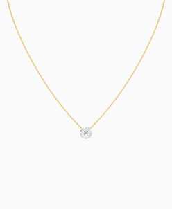 Georgian Solitaire Necklace - 9K Yellow Gold