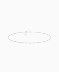 Cable Chain Bracelet - 9K White Gold