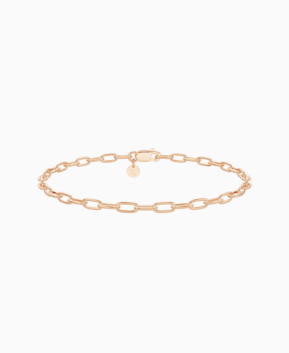 Paperclip Chain Bracelet - 14K Rose Gold