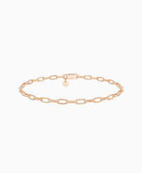Paperclip Chain Bracelet - 14K Rose Gold