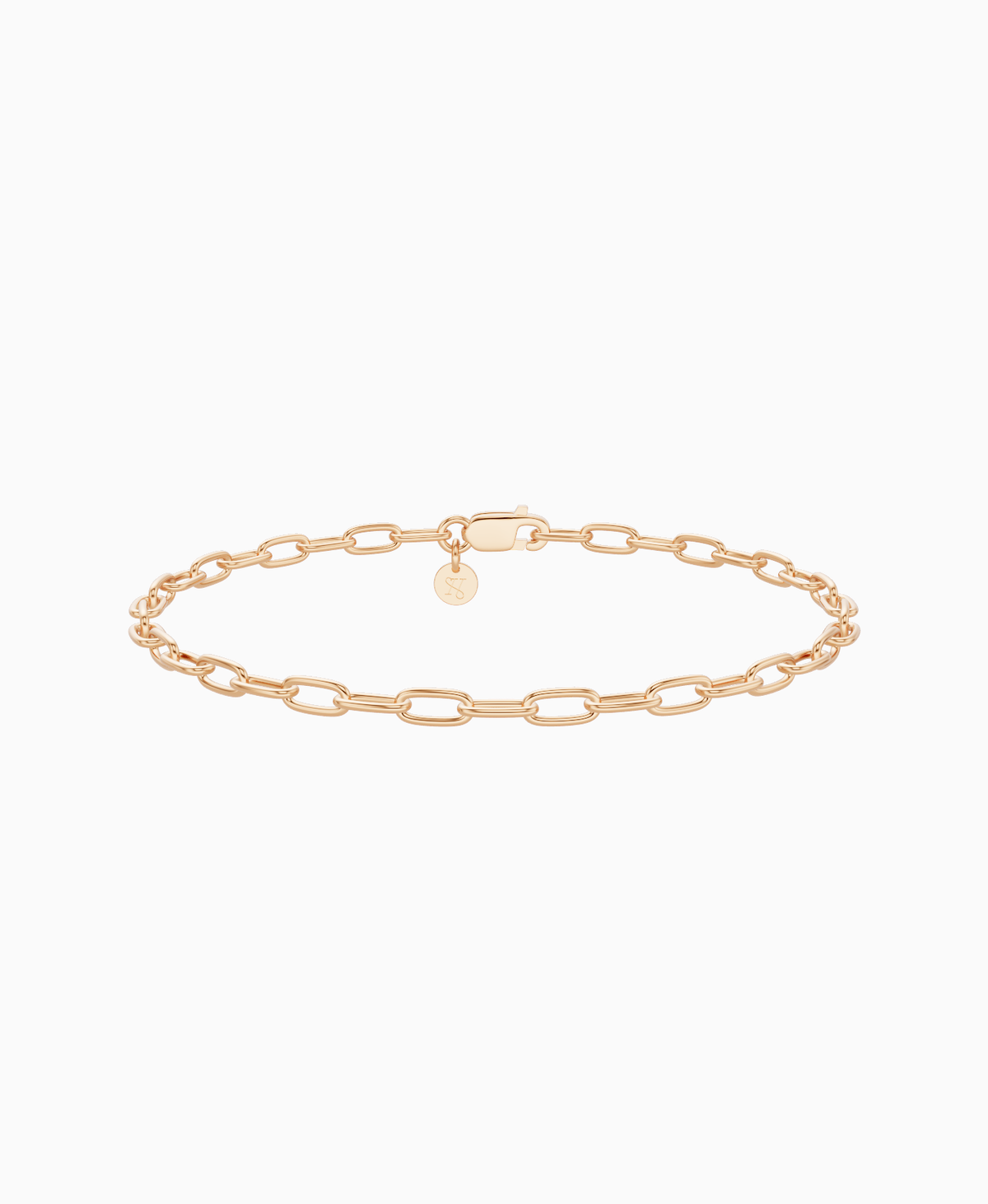 Paperclip Chain Bracelet - 18K Rose Gold