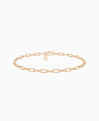 Paperclip Chain Bracelet - 18K Rose Gold