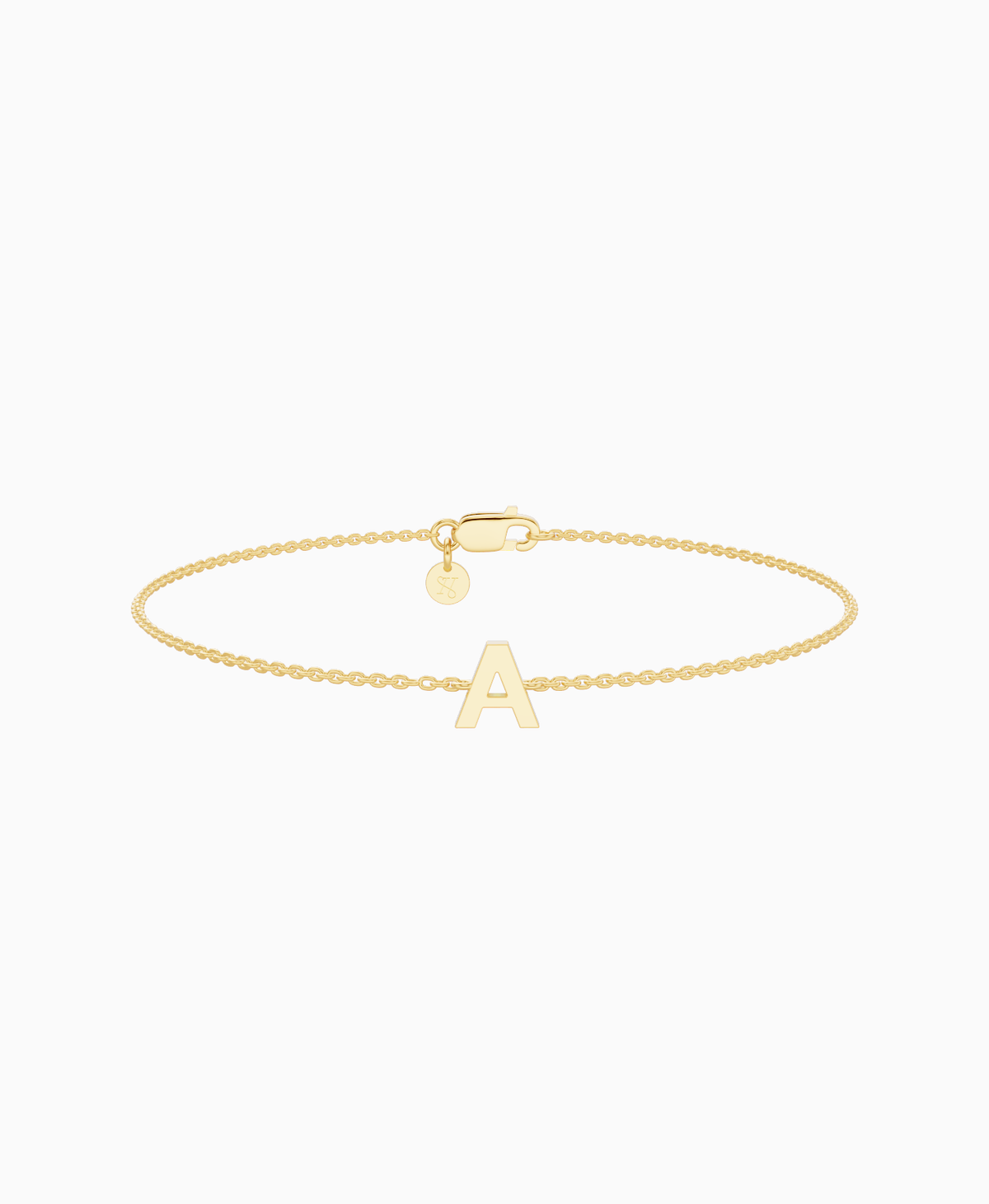 Letter Bracelet - 9K Yellow Gold