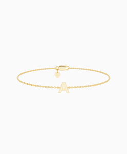 Letter Bracelet - 9K Yellow Gold