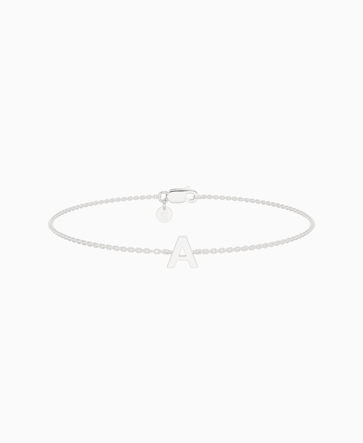 Letter Bracelet - 14K White Gold