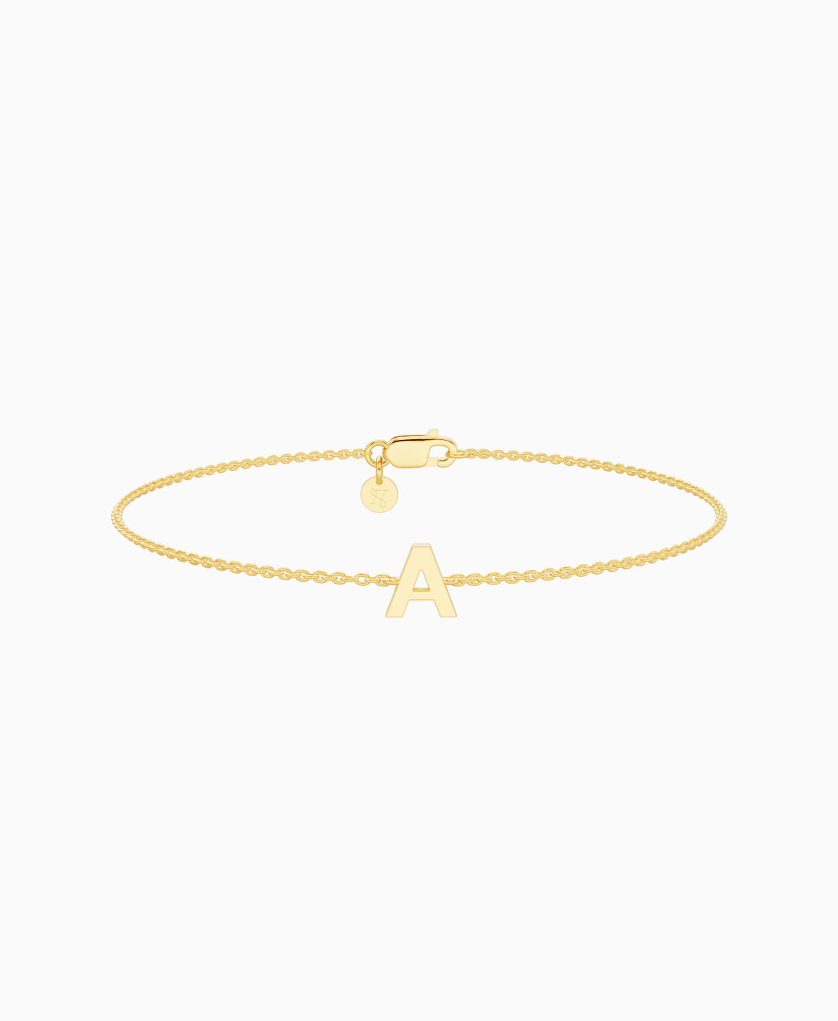 Letter Bracelet - 14K Yellow Gold