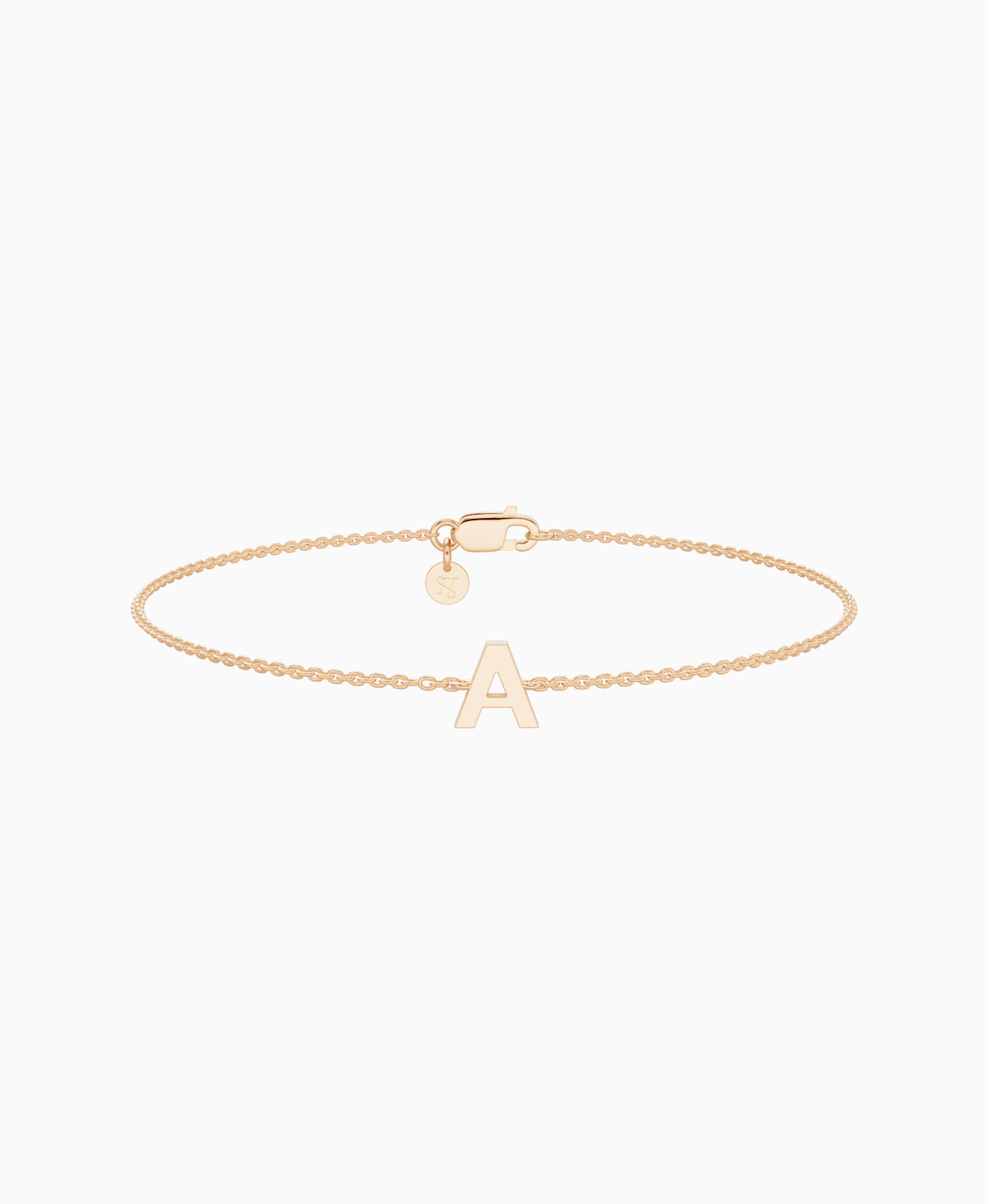 Letter Bracelet - 18K Rose Gold