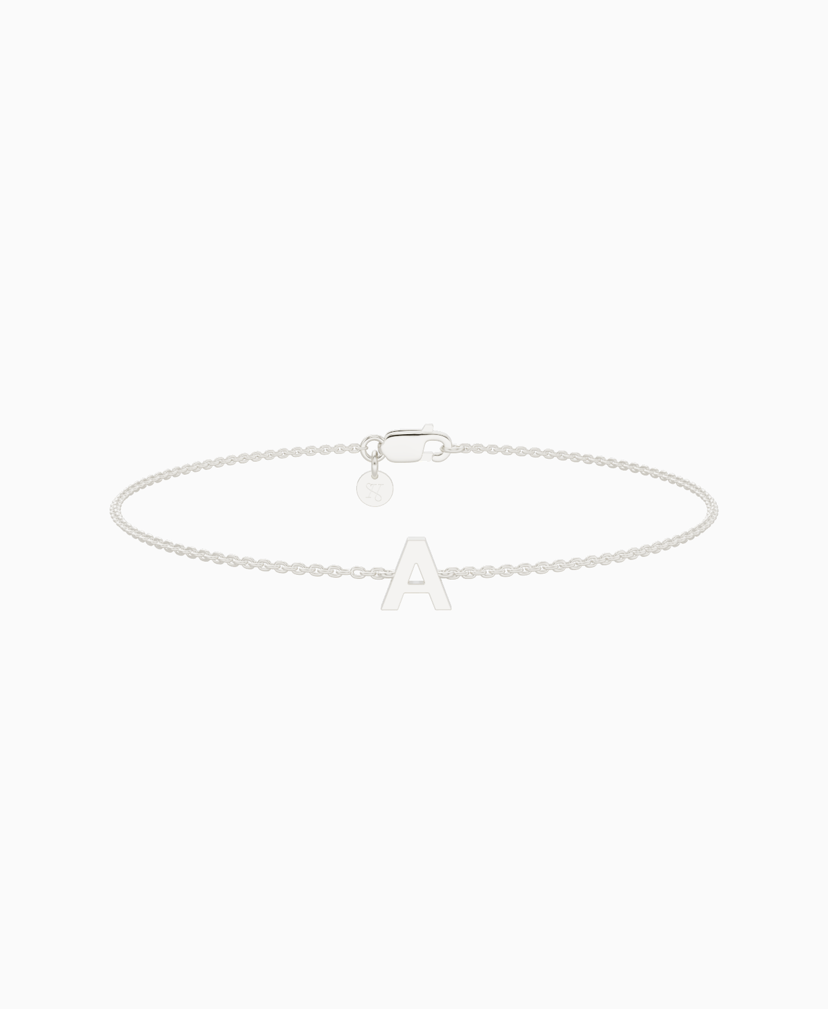Letter Bracelet - 18K White Gold