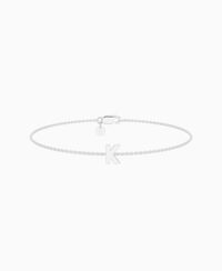 Letter Bracelet - 9K White Gold