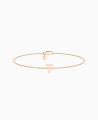 Letter Bracelet - 14K Rose Gold