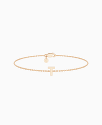 Letter Bracelet - 18K Rose Gold