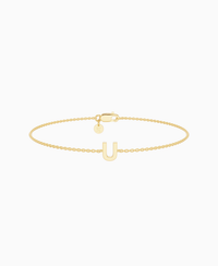 Letter Bracelet - 9K Yellow Gold