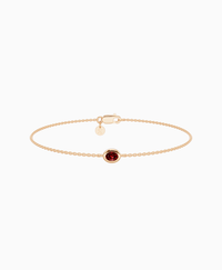 Bezel Solitaire Bracelet - 18K Rose Gold