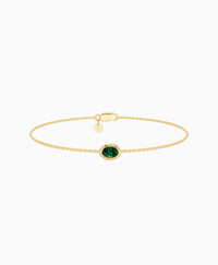 Bezel Solitaire Bracelet - 9K Yellow Gold