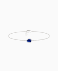 Bezel Solitaire Bracelet - 14K White Gold