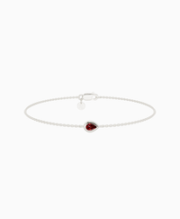 Bezel Solitaire Bracelet - 18K White Gold