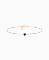 Royal Blue Lab Sapphire / Heart (NS) / 0.15ct / 16.5cm