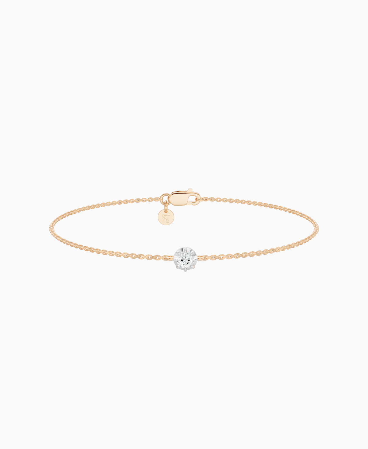 Georgian Solitaire Bracelet - 18K Rose Gold