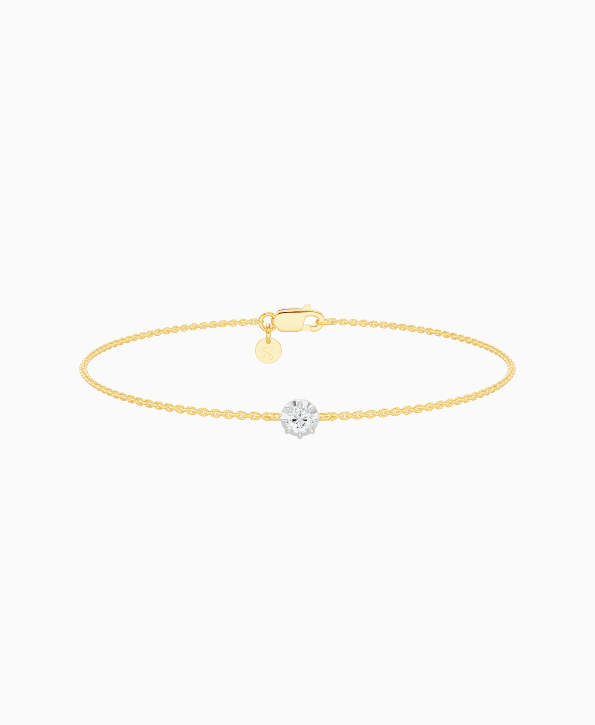 Georgian Solitaire Bracelet - 18K Yellow Gold
