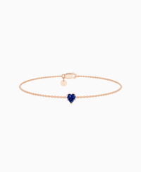 Royal Blue Lab Sapphire / Heart (NS) / 0.3ct / 16.5cm
