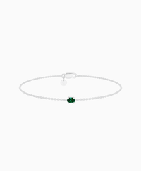 Prong Solitaire Bracelet - 9K White Gold
