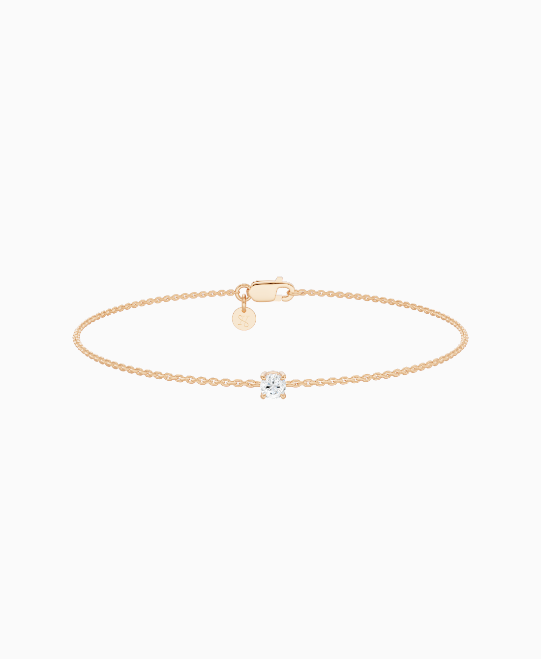 Prong Solitaire Bracelet - 18K Rose Gold