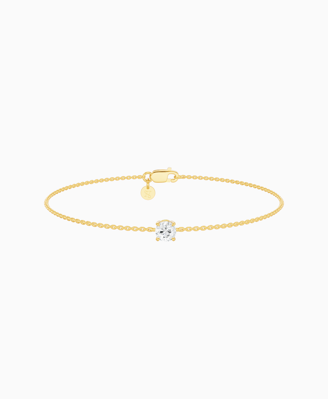 Prong Solitaire Bracelet - 14K Yellow Gold