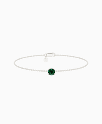 Prong Solitaire Bracelet - 18K White Gold