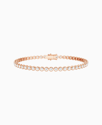 Bezel Tennis Bracelet - 9K Rose Gold