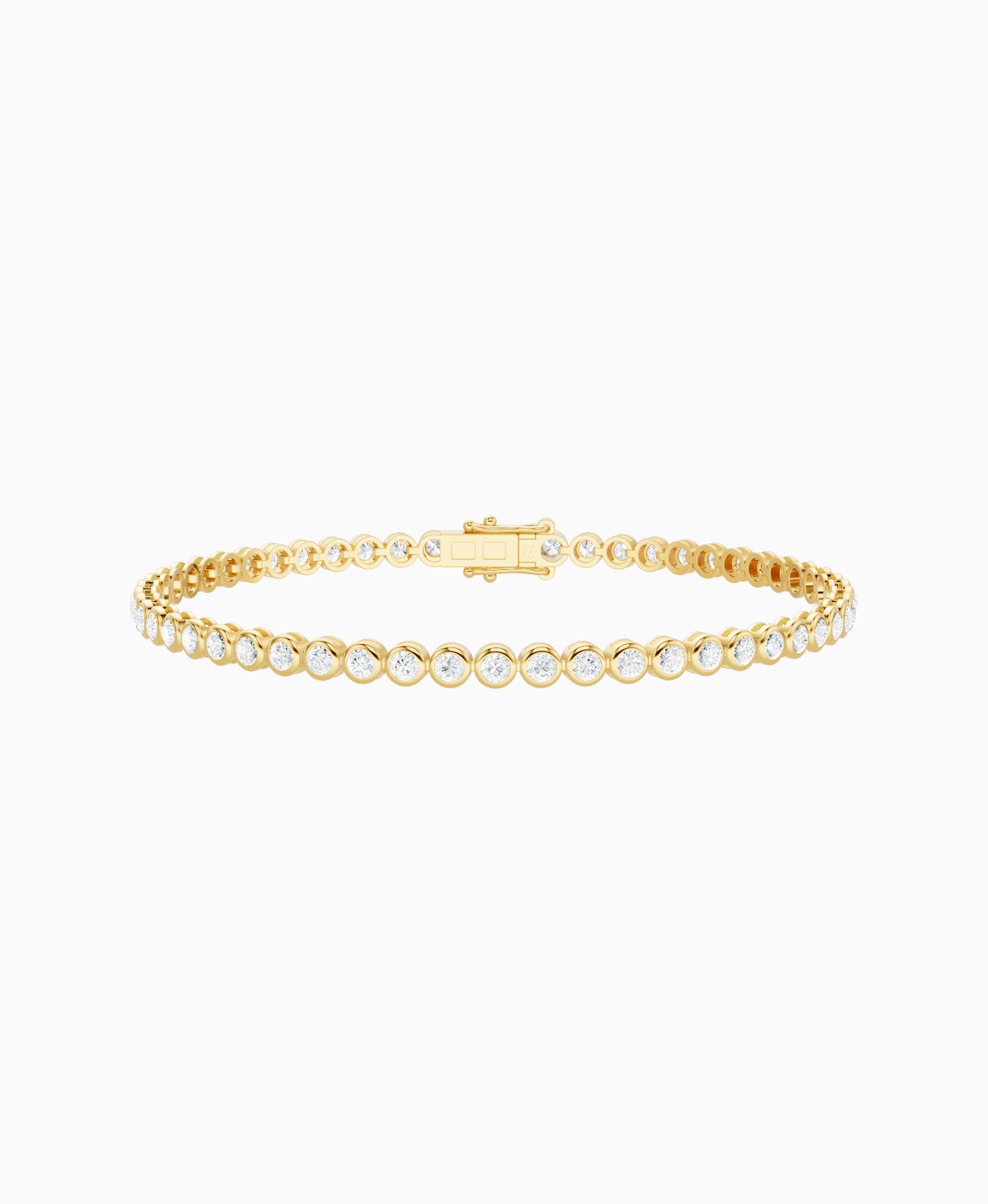 Bezel Tennis Bracelet - 9K Yellow Gold
