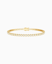 Bezel Tennis Bracelet - 9K Yellow Gold