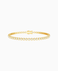 Bezel Tennis Bracelet - 18K Yellow Gold