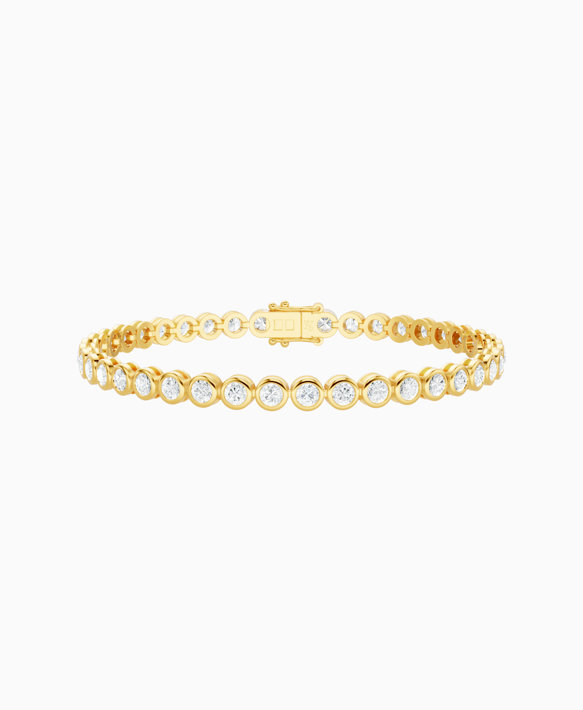 Bezel Tennis Bracelet - 14K Yellow Gold