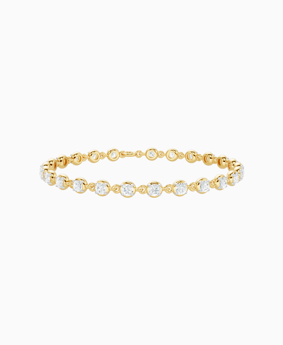 Claw & Bezel Bracelet - 9K Yellow Gold