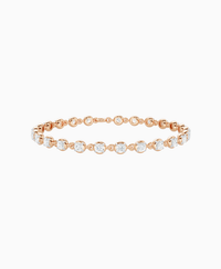 Claw & Bezel Bracelet - 14K Rose Gold