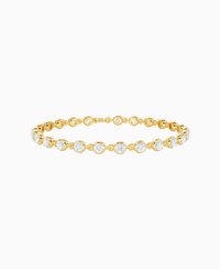 Claw & Bezel Bracelet - 14K Yellow Gold