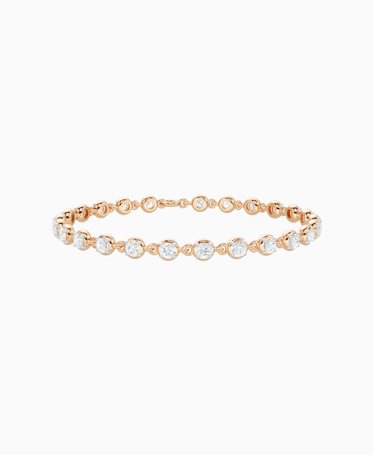 Claw & Bezel Bracelet - 18K Rose Gold