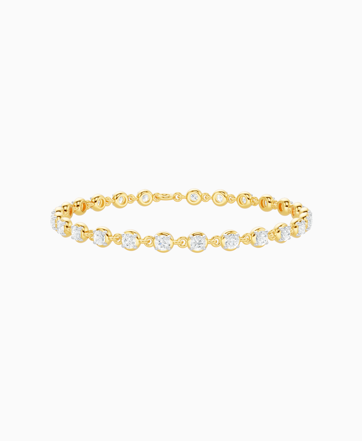 Claw & Bezel Bracelet - 18K Yellow Gold