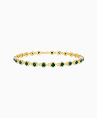 Claw & Bezel Bracelet - 18K Yellow Gold