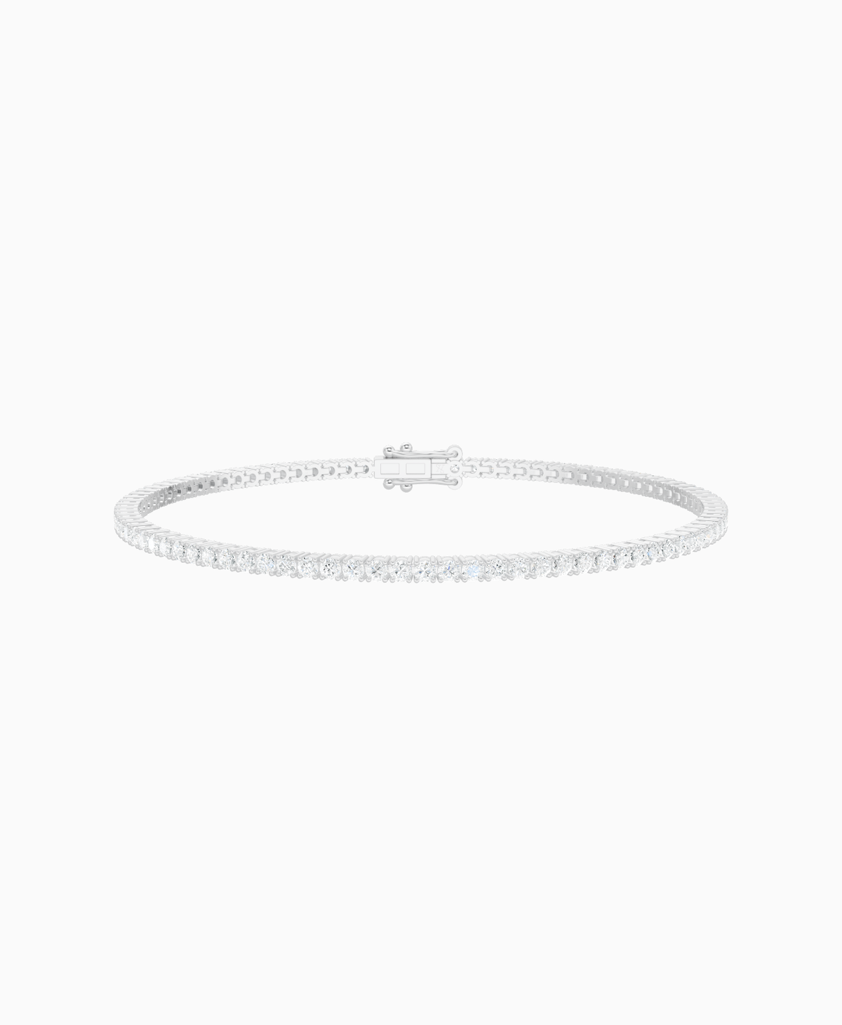Prong Tennis Bracelet - 9K White Gold