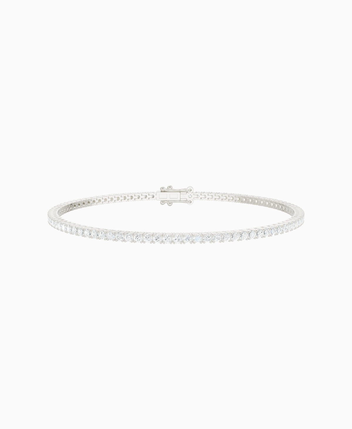 Prong Tennis Bracelet - 18K White Gold