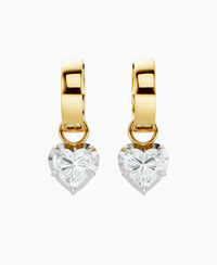 Georgian Drop Huggie Earrings - 9K Yellow Gold