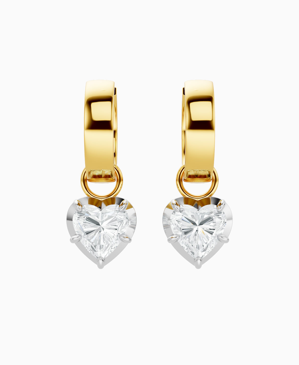 Georgian Drop Huggie Earrings - 14K Yellow Gold