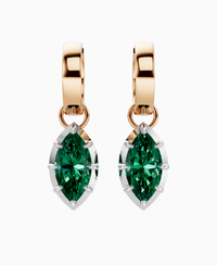 Georgian Drop Huggie Earrings - 18K Rose Gold