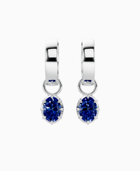 Georgian Drop Huggie Earrings - 9K White Gold