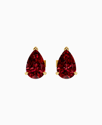 Basket Stud Earrings - 18K Yellow Gold