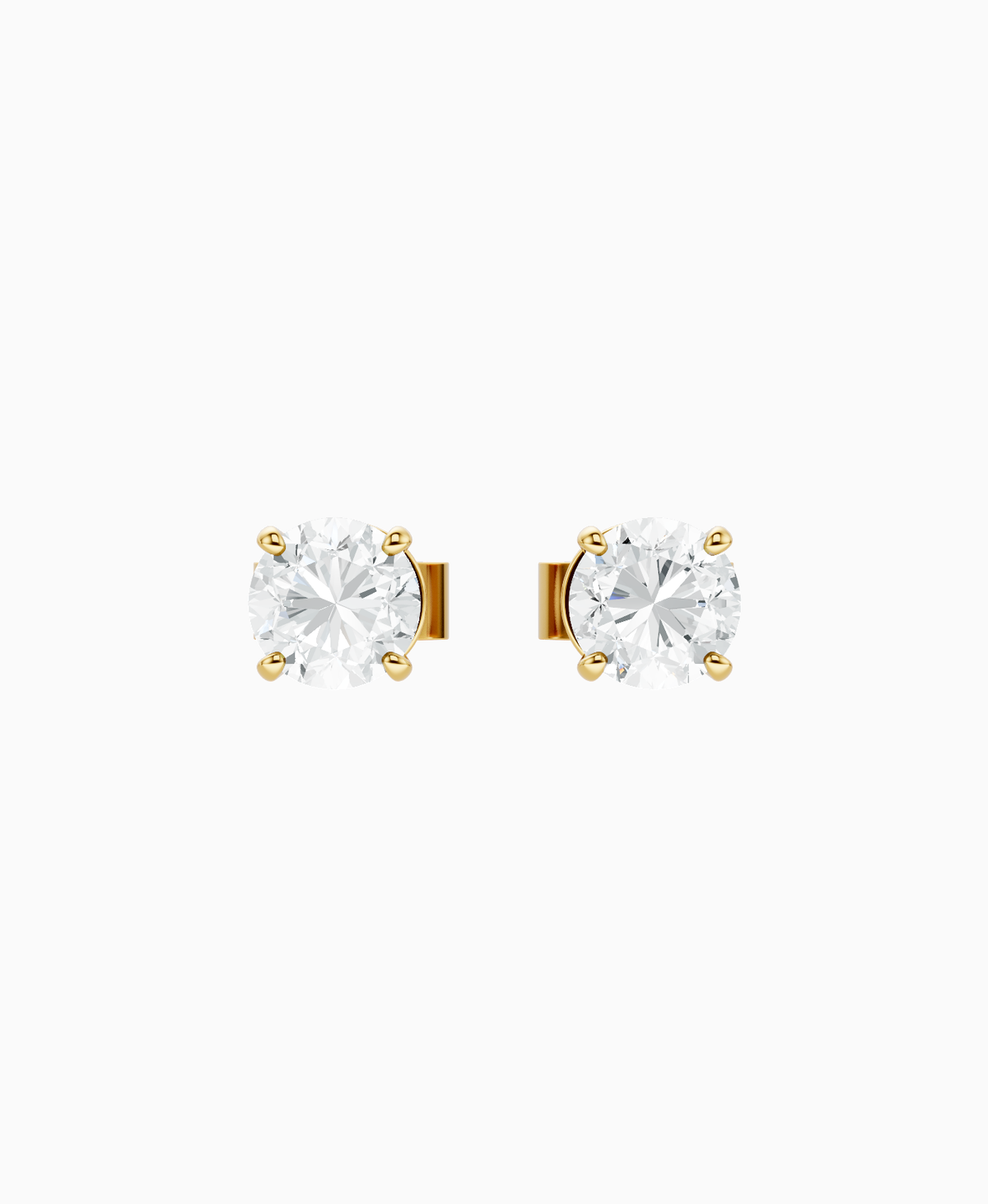 Basket Stud Earrings - 9K Yellow Gold