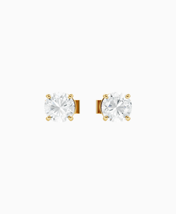 Basket Stud Earrings - 9K Yellow Gold