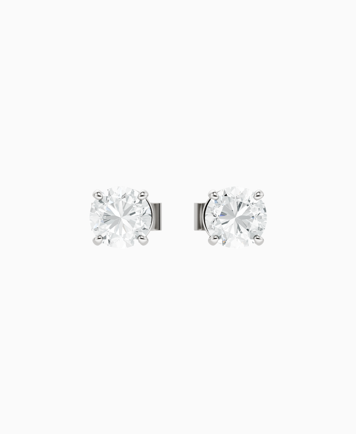 Basket Stud Earrings - Platinum