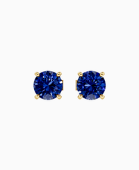 Royal Blue Lab Sapphire / Round / 1ct